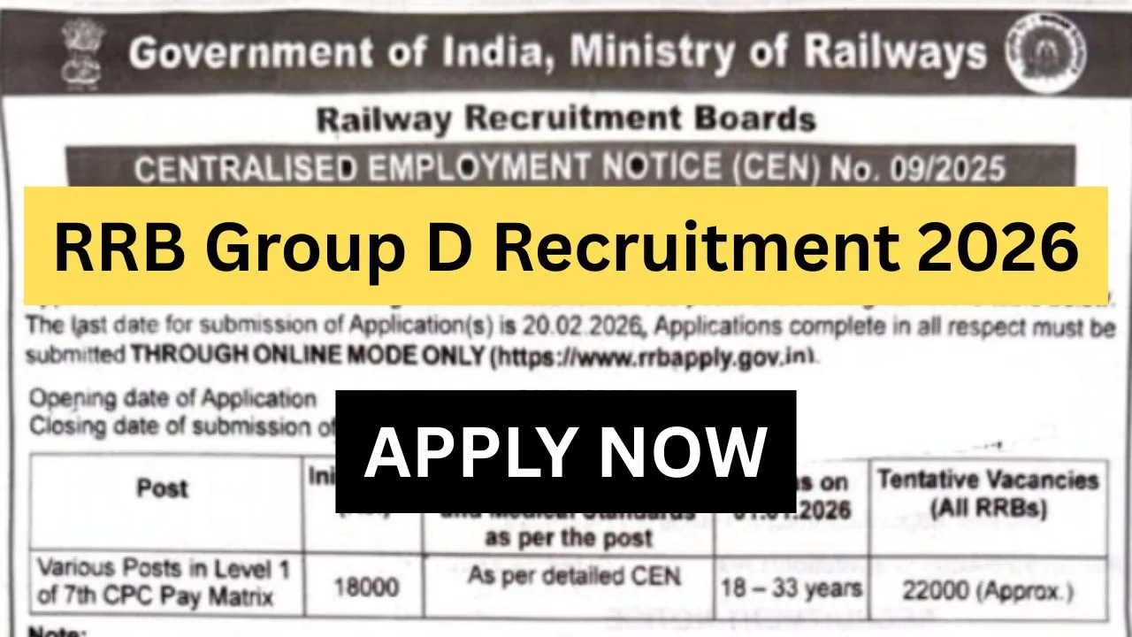 RRB Group D Recruitment 2026